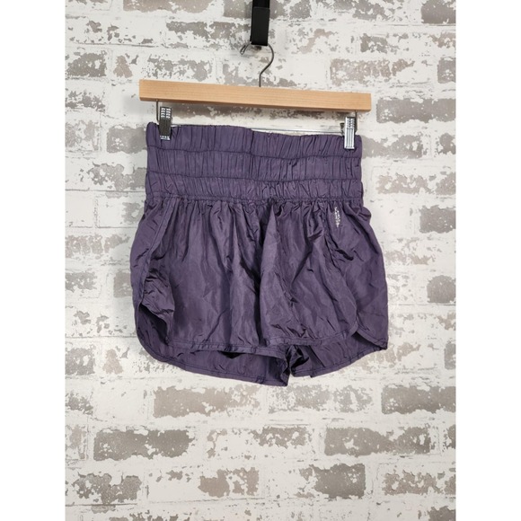Free People Shorts Size XS Purple The‎ Way Home High Waist Smocked Gym Active